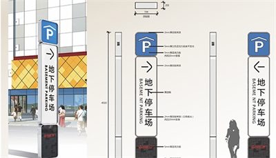 【奔流案例】萬達廣場停車立牌